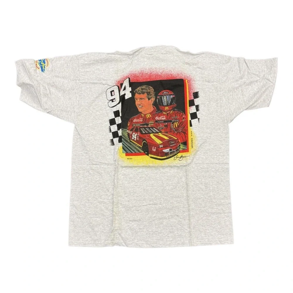 Bill Elliott T-Shirt Original Sam Bass Artwear McDonalds NASCAR XL NWT Vtg 1995